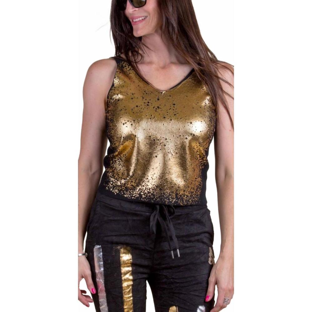 NEW GIGI MODA orsa v-neck tank top in black